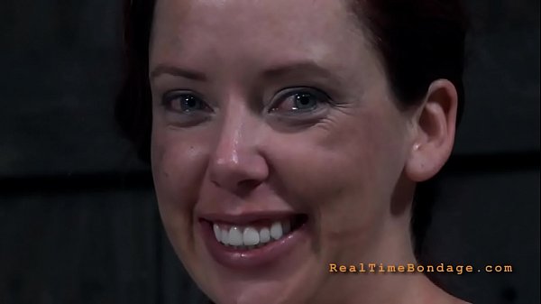 Tied and tossed up beauty receives toy gratifying for her vagina