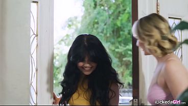 Yhivi and her blonde friend Lilly Bell finally give in after acting like a couple.She is rimming her bffs ass.In return Lilly licks her hairy pussy.